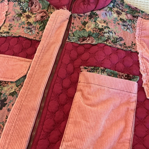 New POL Floral Patchwork Quilted Jacket - Picture 12 of 16